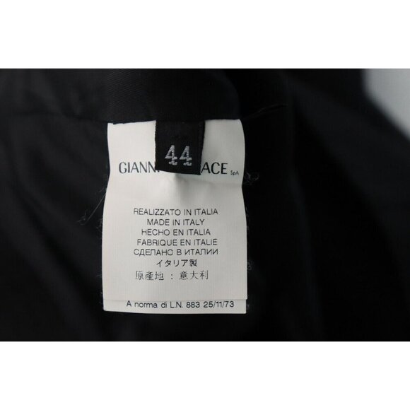 Gianni Versace Women's 44 Black Straight & Pencil Midi Skirt Back Zipper - Picture 11 of 14